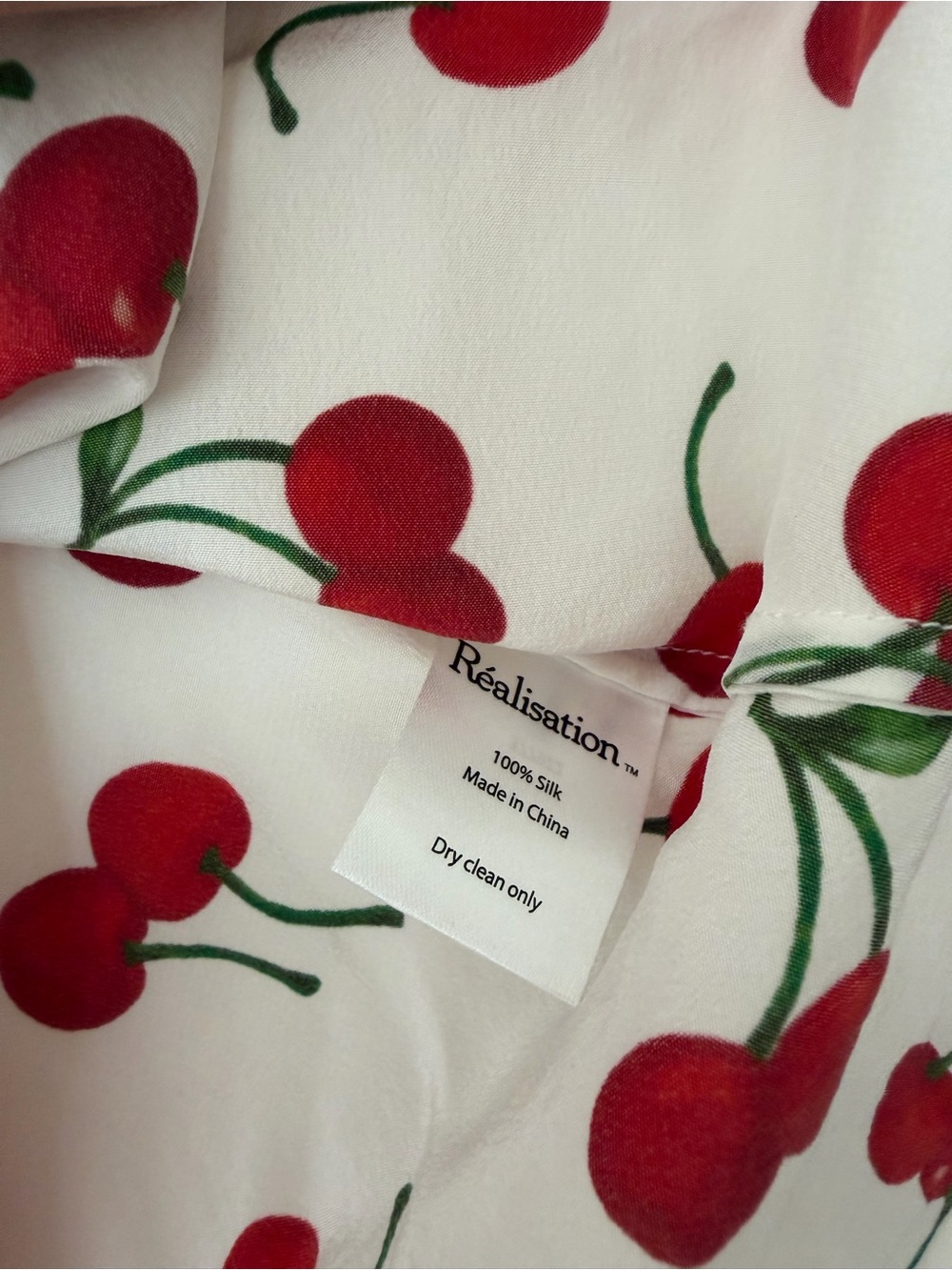 Realisation Par Tea White Cherry Print Tie-Front Sundress - Picture 4 of 7